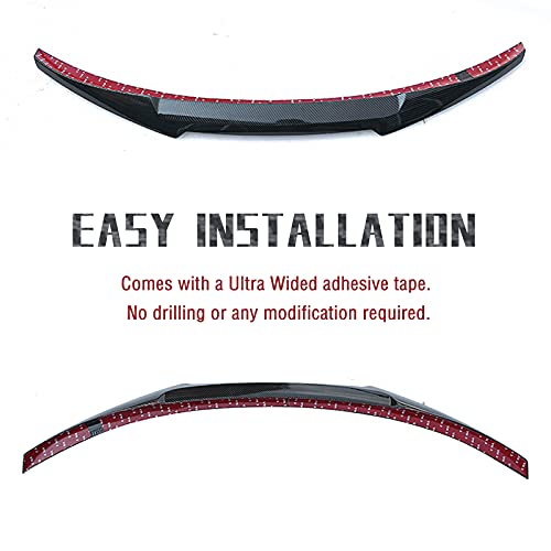 Auraroad Rear Spoiler Wing Compatible With Bmw E90 3 Series Sedan 2006-2011& E90 M3 Sedan 2008-2012 Trunk Spoiler Wing Abs Carbon Fiber Style,Will Not Fit For 2-Door Or Wagon Models #TOP6