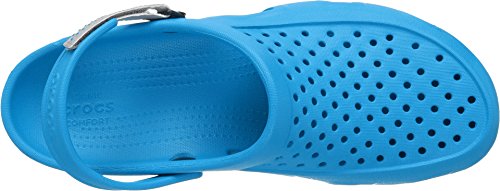 Image of Crocs Men's Swiftwater Deck Clog M Mule, Ocean /Light Grey, 9 M US