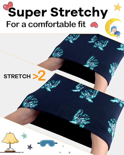 Image of DAUGHTER QUEEN Boys Pajamas 4 Pieces Long Set 100% Cotton Sleepwear Size 18 Months-12 Years