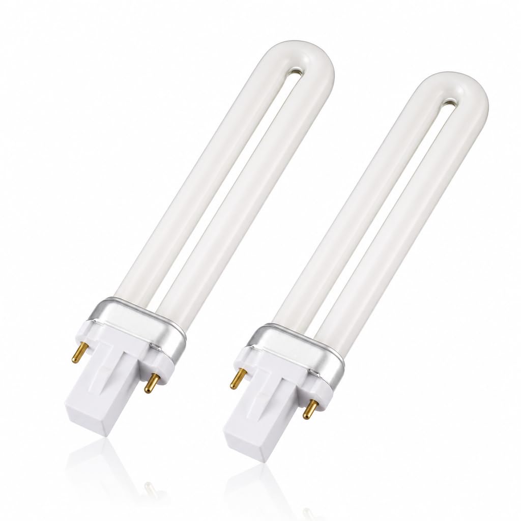 2 Pcs G23 2 Pin 9W Compact Fluorescent Lamp, Warm White 2700K Non-Dimmable