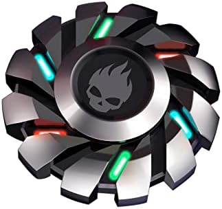 YIJO Fidget Spinners, Fidget Toys for Adults, Anxiety Toys for Adults, Cool Metal Fidget Spinners Glow in The Dark, Mechanical Gear Shape Design with Skull Symbol