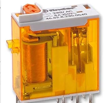 FINDER 46.52.8.024.0040 24V AC Coil, Agni Contact, DPDT 8A, Lockable Test Button & MECH. Indicator, MIN. Industrial Relay