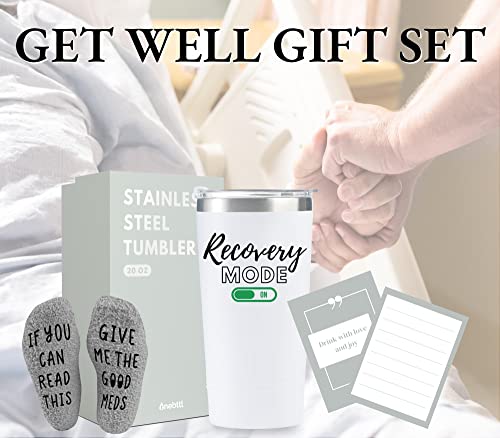 Funny Get Well Soon Gifts for Women, Men, 20oz Hospital Mug, Surgery Recovery Gifts for Chemo Patients, Comes With Socks Saying If You Can Read This, Bring Me by Onebttl - Used condition - Image 8