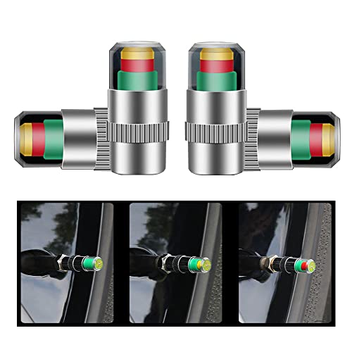 Senvenelec Neues Upgrade auf Kupferkern Reifenwächter Reifendruckventil Reifendrucksensor,Autoreifen Ventilkappe, Reifendruck Melder, Wird verwendet, um den Druck von Autoreifen zu erkennen.