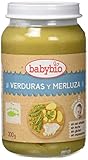 Sin Azúcares Añadidos Babybio Potito de Verduras con Merluza - 200 gr