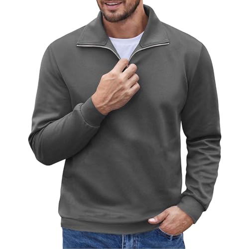 Pull Golf Homme Col Zippé Roulé Chemise Chaude Vêtements...