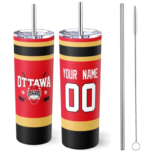 Image of ANTKING Ottawa Tumbler 20oz Travel Mug Custom Name Number Gifts | Stainless Steel Insulated Coffee Cup for Men Women