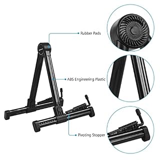 JHHDP Support de guitare électrique universel pliable pour basse électrique et acoustique Cadre en A Accessoires de… - Les Beatles, Paul McCartney, John Lennon, RIngo Starr, George Harrison JHHDP Support de guitare électrique universel pliable pour basse électrique et acoustique Cadre en A Accessoires de… – Image 3