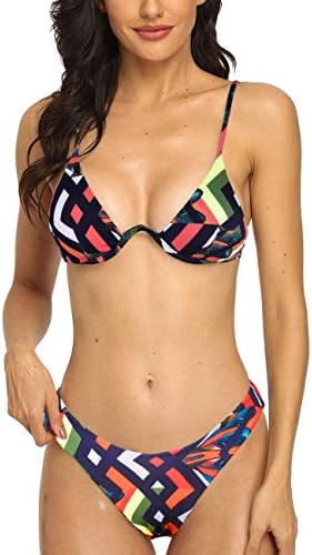 Hilor Girl's Bikini Set Crop Flounce Two Piece Swimsuits Kids Haler Bathing Suits