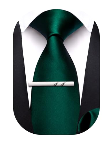 Image of Barry.Wang Boys Ties School Pre-Tied Kids Necktie Handkerchief Clip Set Uniforms Child Ties for 8-14 Years Wedding Party
