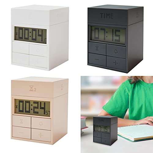 Image of Rotating Kitchen Timer LCD Display Alarm Clock for Kitchen Workout Classroom White | Home & Garden | Kitchen, Dining & Bar | Kitchen Tools & Gadgets | Timers