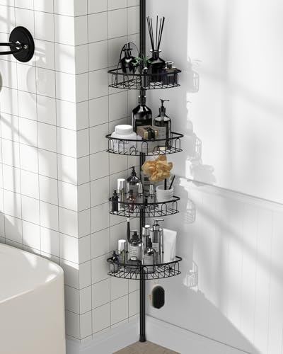 Corner Shower Caddy Tension Pole: Aluminum Shower Caddy Rod with