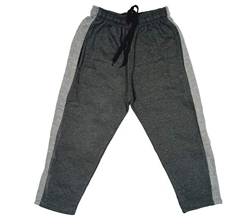 Image of IndiWeaves Girls and Boys-Unisex Fleece and Polyester Track Pants for Winters (Drak Grey,Marron,Blue,Grey,Nevy Blue,10-11 Years) Pack of 5