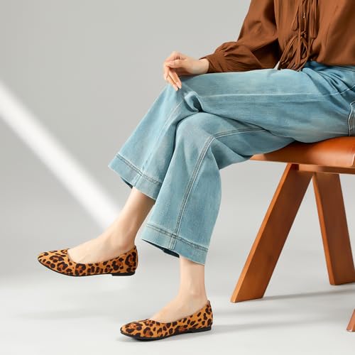 Image of Hash Bubbie Women's Flats Shoes Ballet Flats Dress Shoes Comfortable PU Leather Slip on Shoes for Women