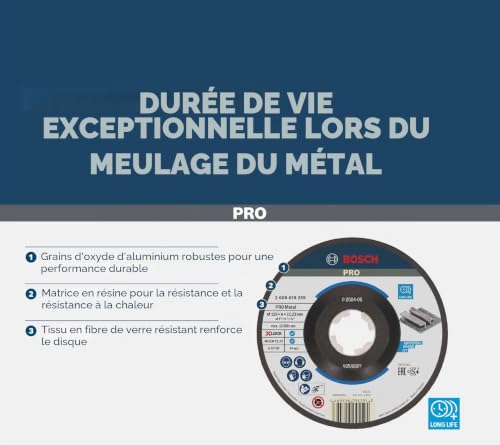 Disque à ébarber pour métal 125 mm à moyeu déporté système X lock BOSCH - vue 6