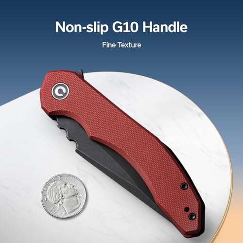CIVIVI Bluetick Folding Knife for EDC, Pocket Knife with 3.47" 14C28N Blade G10 Handle, Utility Knife for Outdoors Indoors C23050-2 by CIVIVI - Used condition - Image 5
