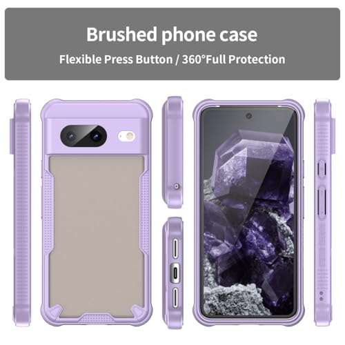 Coque Pixel 8 Google8 GKWS6 G9BQD violette rigide antidérapante - 4