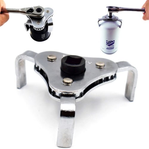 Dossy Car Two Way Oil Filter Wrench Tool Drive 3-Jaw Remover 55-108mm Tool