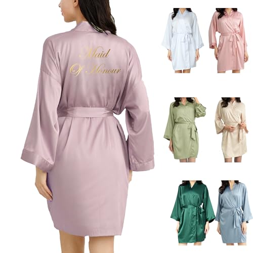 Robe de demoiselle d'honneur satin taille unique pour cortège