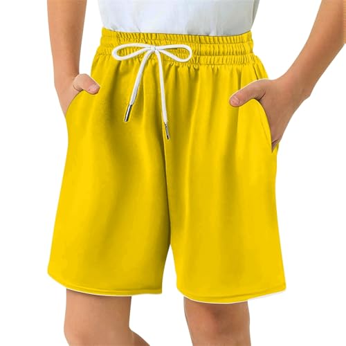 Boys Mesh Athletic Shorts Kids Youth Quick Dry Athletic Shorts Elastic Waist Sport Gym Active Short with Pockets 4-13 Years