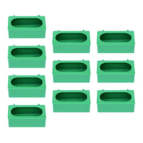 Happyyami 10pcs Indoor Bird Feeder Birds Feeding Dish Hanging Water Feeder Chicken Feeder Cups Parrot Drinking Cup Parakeet Feeding Dish Bird Water Feeder Bird Supplies Small Food