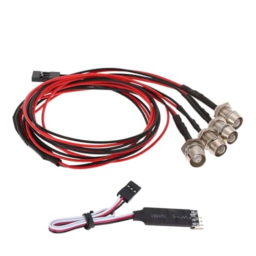 Luces Vehículo RC Traxxas TRX4 Axial SCX10 HSP Lámparas Kit 4 Luces 3 Ch