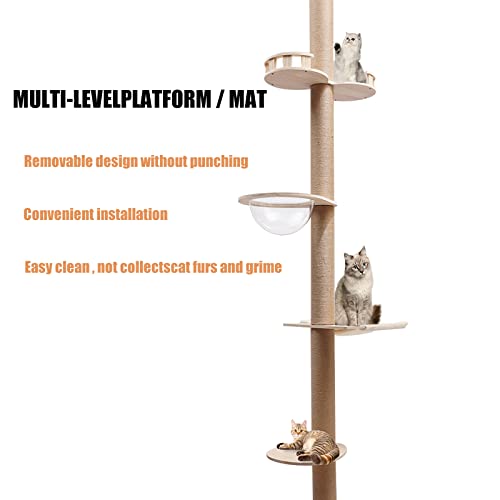 Torre rascador para gatos de 4 niveles ajustable miniatura 5