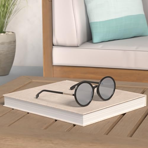 SOJOS Vintage Round Sunglasses for Women Classic Retro Designer Style SJ2121 with Black Frame/Grey Lens…2