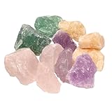 Wassersteine „Erholsamer Schlaf“ Mischung | Edelsteinwasser Set | 100% naturbelassene Rohsteine | Orangencalcit + Rosenquarz + Heliotrop + Amethyst 300g | Lebensquelle Plus