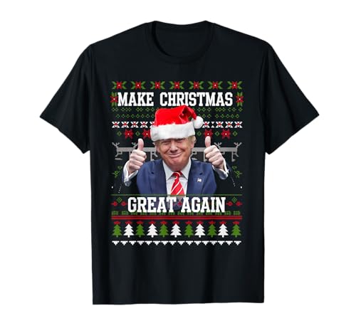 Make Christmas Great Again Lustiges Trump-Urlaubs-Design T-Shirt