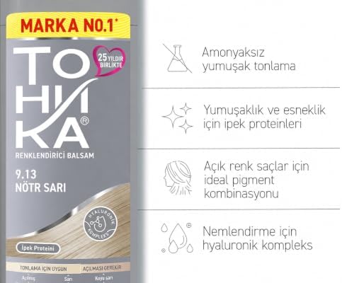 TONIKA Renk Veren Saç Balsamı 9.13 Nötr Sarı (Neutral Blonde) 150 ml | peroksit ve amonyak içermez - Görsel 3