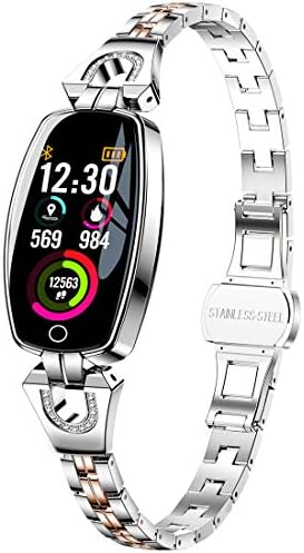 Exquisite Smart Watch, Fitness Tracker with Blood Pressure/Heart Rate/Sleep Monitor for Women, Silver