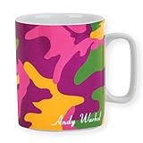 Hardcover Andy Warhol Magenta Camouflage Boxed Mug Book