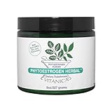 Vitanica Phytoestrogen Herbal Non-GMO PMS, Menopause Relief Supplement for Women, Hormone Balance, Night Sweats & Hot Flash Relief, Soy Isoflavones, Vegan, Powder 8 Oz (Phytoestrogen Herbal Pro Logo)