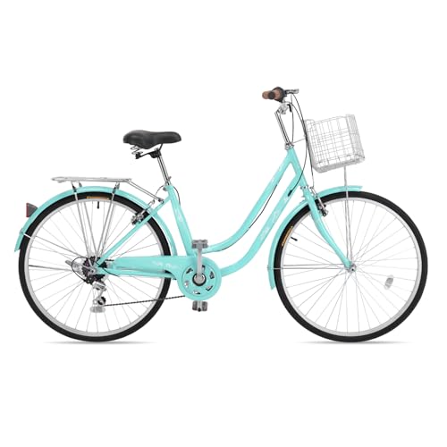 CamPingSurvivals 26' Beach Cruiser Bike, Commuter Bicycle, 7 Speed/Linear Pull...