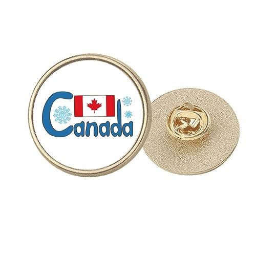 Broche Canada bleu en métal doré pour vos tenues de voyage