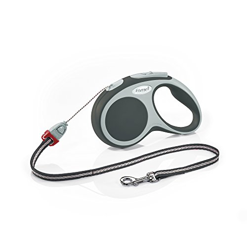 Flexi Vario Retractable Dog Leash (Cord), 16 ft, Small, Anthracite
