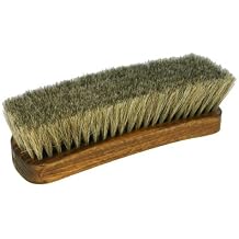 STAR Large Professional Boot/Shoe Shine/Buff Brush - 100% Horsehair 8" Long - BLACK