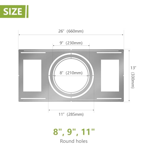LETRY 24Pack New Construction Mounting Plate, 8-9-11In Wafer Light Bracket by LETRY - Used condition - Image 2