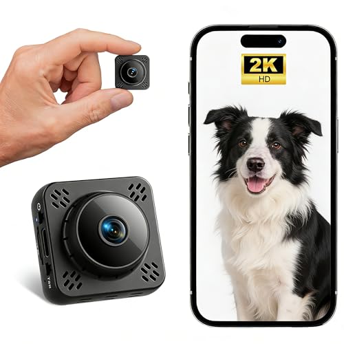 Shibet Hidden Camera, Mini Nanny Cam Wireless with Free Cloud, 2K HD Security Camera WiFi/Offline...