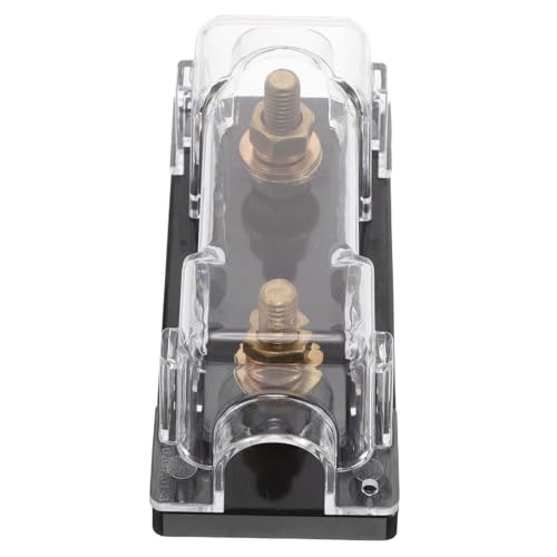 FELTECHELECTR Caja de Fusibles Doble para Coche Negra Base Portafusibles Resistente para Distribución de Energía Autocaravanas y Vehículos Compatible Batería y Circuitos Eléctricos Uso