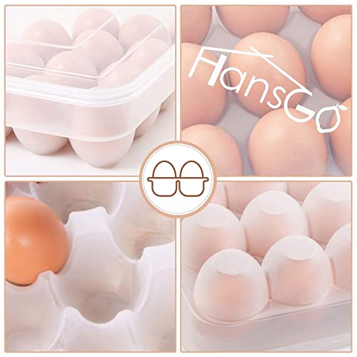 Hansgo Egg Holder For Refrigerator, Deviled Egg Tray Carrier With Lid Fridge Egg Dispenser Egg Storage Stackable Plastic Egg Containers For 58 Eggs #TOP4