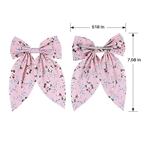 2Pcs Solid Ponytail Bow Alligator Hair Clips, Duckbill Barrettes Hair Accessories For Baby Toddlers Teen, Elegant Hair Bows For Women Girl, Decorate Accessories For Clothes And Bags (Flower) #TOP5