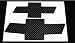 Forti USA | Carbon Fiber Front and Rear Emblem Logo sticker Décor for US Chevy Malibu 2013 2014 2015 Black - Pair