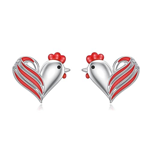 Boucles d'oreilles 925 canard et vache anti-irritation pour lobes sensibles et douloureux