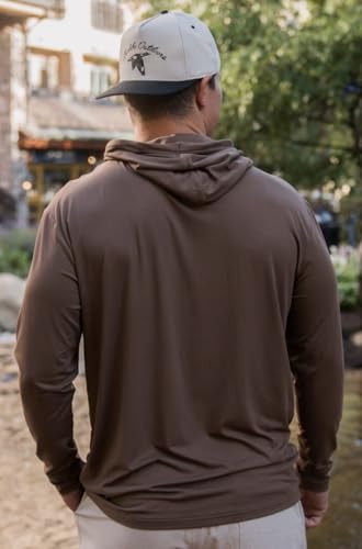 Burlebo Men's Long Sleeve Hoodie Sweatshirt Heather Brown2
