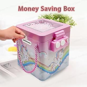 FunBlast Piggy Bank - Unicorn Coin Box for Kids, Money Bank for Kids, Piggy Bank for Kids, Money Box for Kids, Coin Box with Password, Unicorn gifts for girls, Best Return gifts for kids (Unicorn)
