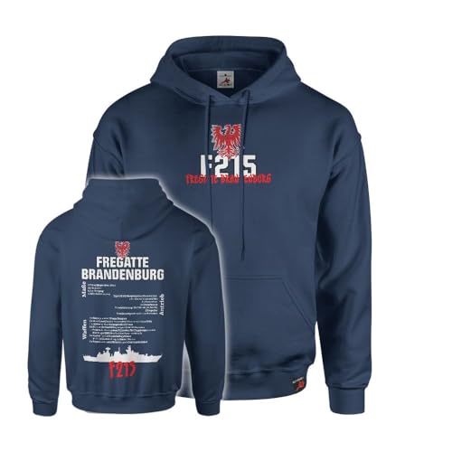 Sweat à capuche Frégate Brandenburg Copytec K03343 pour passionné de marine