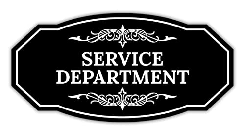 Panneau département de service victorien noir grand format pour accueil de bureau