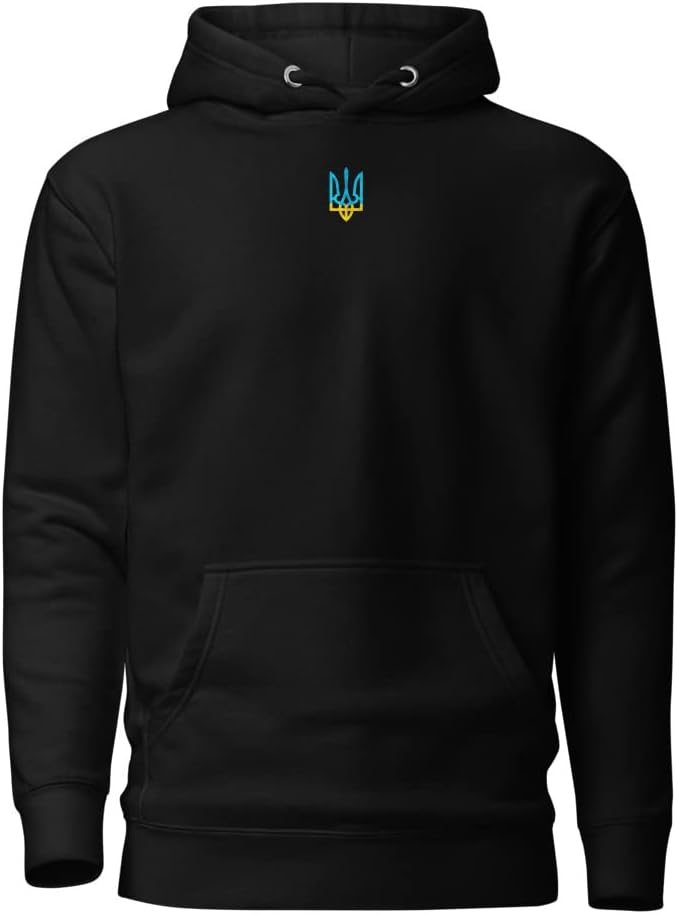 Zelensky Ukraine - Vintage Small Ukraine Blue Yellow Trident Unisex Hoodie